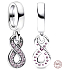 Zawieszka Srebrna 925 Sterlingowy Charm Nieskończoność - Infinity, wisiorek do bransoletki symbol