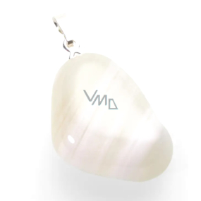 Achat biały Troml wisiorek naturalny kamień M, zapewnia spokój i harmonię Achat biały Troml wisiorek naturalny kamień M, zapewnia spokój i harmonię