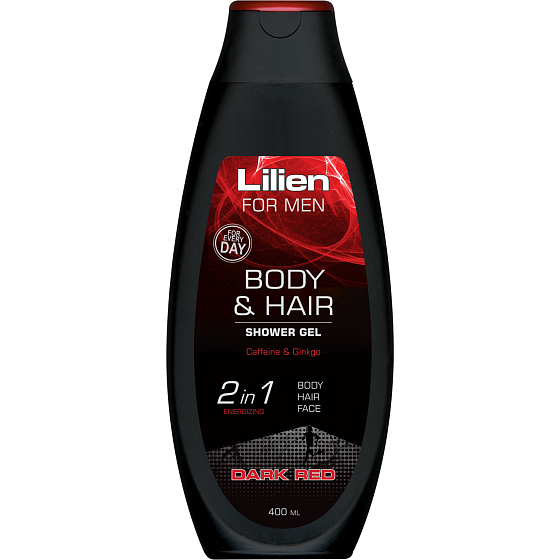 Lilien Men Dark Red żel pod prysznic dla mężczyzn, 400 ml