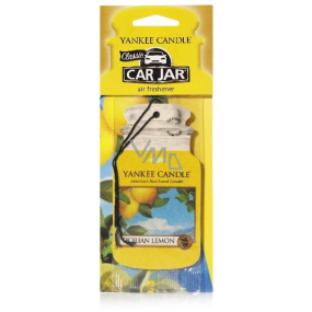 Yankee Candle Sicilian Lemon - Sicilský citrón Classic vonná visačka do auta papírová 12 g
