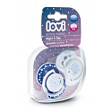Lovi Night & Day Šidítko silikonové dynamické modré pro děti 0-3 měsíců 2 kusy