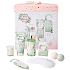 Sunkissed Home Spa Beauty Botanique sprchový gel 300 ml + tělové mléko 200 ml + koule do koupele 2 x 50 g + mýdlo 50 g + vonná svíčka 65 g + visačka na dveře + maska na oči, kosmetická sada pro ženy