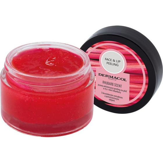 Dermacol Face & Lip Peeling antistresový cukrový peeling na obličej a rty 50 g