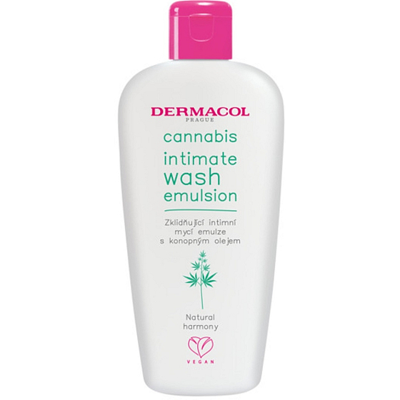 Dermacol Cannabis zklidňující intimní mycí emulze s konopným olejem 200 ml