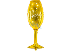 Ditipo Balon foliowy nafukovací sklenice Cheers zlaty 80 cm