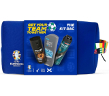 Rexona Euro 2024 Advanced Protection Sport Cool dezodorant w sprayu 150 ml + Axe Dark Temptation dezodorant w sprayu 150 ml + Dove Men +Care Clean Comfort żel pod prysznic 250 ml + etui męskie, zestaw prezentowy dla mężczyzn
