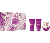 Versace Dylan Purple Pour Femme parfémovaná voda 50 ml + tělové mléko 50 ml + sprchový gel 50 ml, dárková sada pro ženy