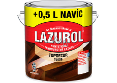 Lazurol Topdecor S1035 tenkovrstvá lazura na dřevo T022 palisandr, 2,5 + 0,5 l