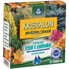 Agro Kristalon Podzim vodorozpustné univerzální hnojivo 0,5 kg pro 250 l zálivky Agro Kristalon Podzim vodorozpustné univerzální hnojivo 0,5 kg pro 250 l zálivky