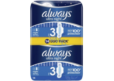 Always Ultra Night podpaski higieniczne z skrzydełkami 2 x 7 sztuk