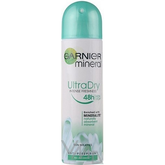 Garnier Mineral Ultra Dry Intense Freshness deodorant sprej pro ženy 150 ml