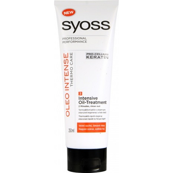 Syoss Oleo Intense Thermo Care vlasová kúra pro suché a lámavé vlasy 250 ml
