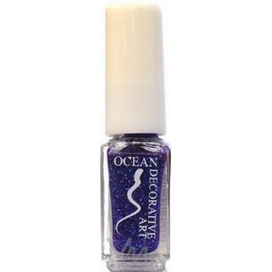 Ocean Decorative Art zdobící lak na nehty odstín 06 modrofialový třpyt 5 ml