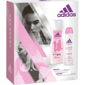 Adidas Control antiperspitant deodorant sprej pro ženy 150 ml + Smooth sprchový gel 250 ml, kosmetická sada Adidas Control antiperspitant deodorant sprej pro ženy 150 ml + Smooth sprchový gel 250 ml, kosmetická sada