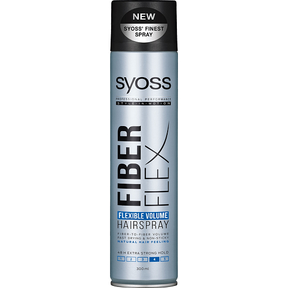 Syoss Fiberflex Flexible Volume extra silná fixace lak na vlasy 300 ml