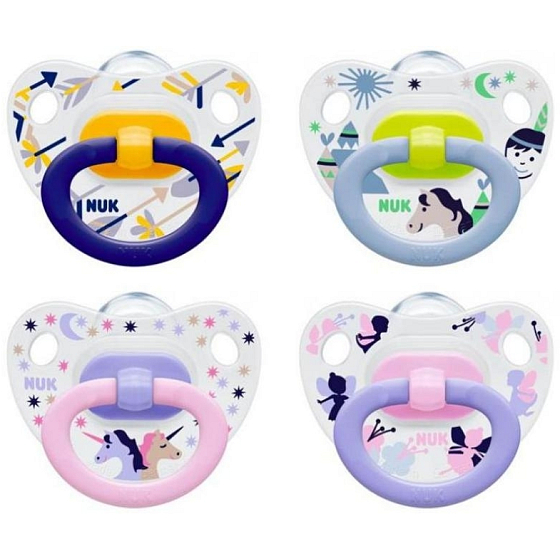 Nuk Classic Happy Days ortodontické silikonové šidítko 0-6 měsíců 2 kusy
