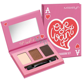 Misslyn Eye Want It! paletka očních stínů v papírovém obalu 22 Nude Addiction 2,1 g