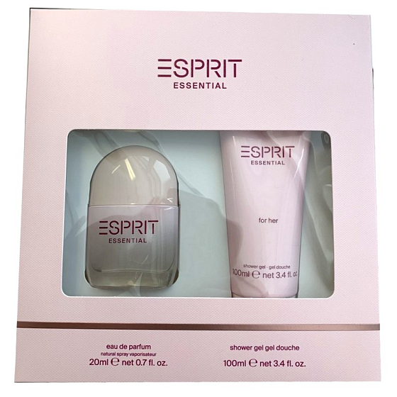 Esprit Essential parfémovaná voda pro ženy 20 ml + sprchový gel 100 ml, dárková sada pro ženy