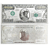 Talisman postrzebrzona dolarowa banknot 1 000 000 USD