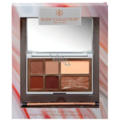 Body Collection Compact & Brush Set cienie 6 g + puder 2,5 g + rozświetlacz 2,5 g + pędzel kosmetyczny 1 szt., kosmetyczna kaseta do makijażu