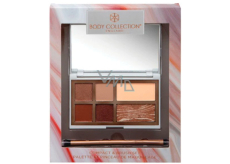 Body Collection Compact & Brush Set cienie 6 g + puder 2,5 g + rozświetlacz 2,5 g + pędzel kosmetyczny 1 szt., kosmetyczna kaseta do makijażu