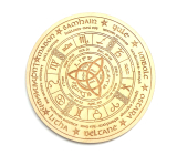 Drewniana deska do wróżb z wahadłem z symbolem zodiaku 15 cm