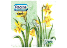 Regina Papírové ubrousky 1 vrstvé 33 x 33 cm 20 kusů Velikonoční Narcisky