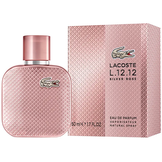 Lacoste L.12.12 Silver Rose parfémovaná voda pro ženy 50 ml s elegantní a svěží květinovou vůní