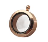 Medailon s otočným uzávěrem nerezový růžové zlato barva tloušťka 11 mm x 25 mm