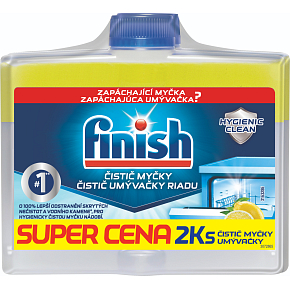 Finish Cytrynowy środek czyszczący do zmywarki duopack, 2× 250 ml