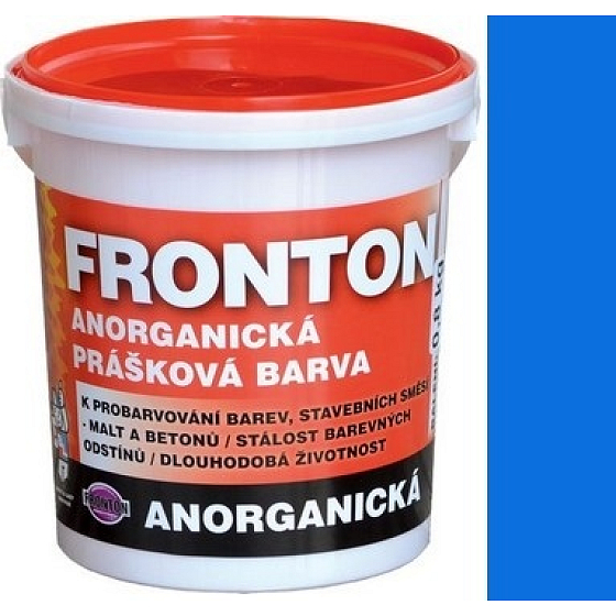 Fronton Anorganická prášková barva Modrá pro venkovní a vnitřní použití 800 g