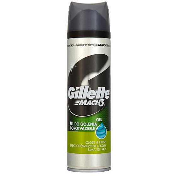 Gillette Mach3 Close & Fresh gel na holení pro muže 200 ml