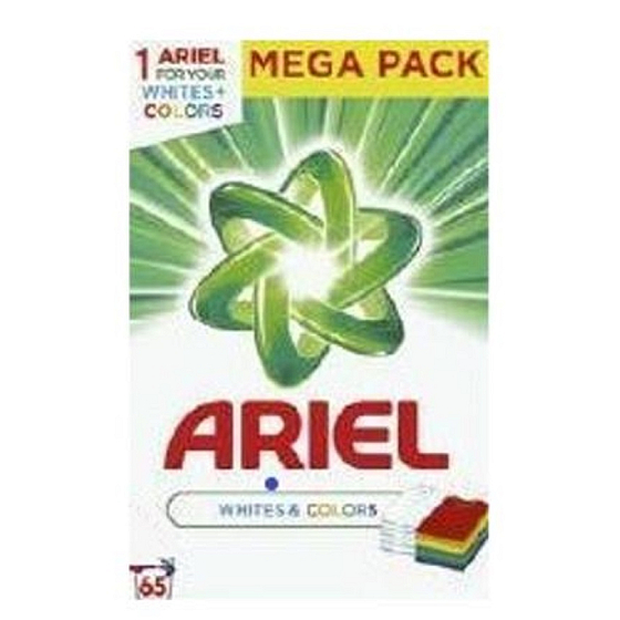 Ariel Whites + Colors prášek na barevné i bílé prádlo prací prášek 65 dávek 4,875 kg
