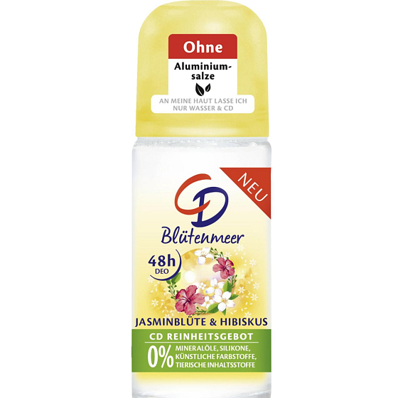 CD Jasmín a Ibišek kuličkový antiperspirant deodorant roll-on pro ženy 50 ml