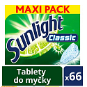 Sunlight Classic Regular tablety do myčky nádobí 66 kusů