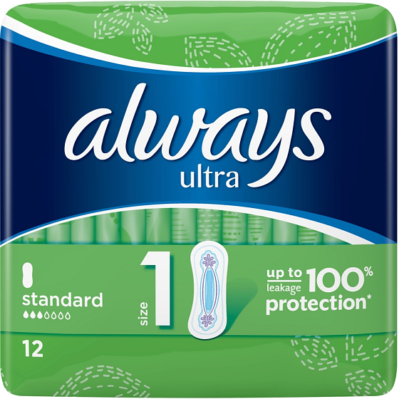 Always Ultra Standart intimní vložky 12 kusů