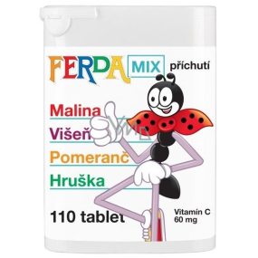 Ferda Mix witamina C suplement diety ze słodzikami 60 mg 35 g 110 tabletek