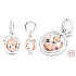 Charm Srebrna 925 Marvel Star War Rebel Alliance z symbolem, obrotna zawieszka na bransoletkę