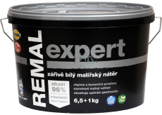 REMAL Expert lśniąca biała farba malarska do ścian, 6,5+1 kg