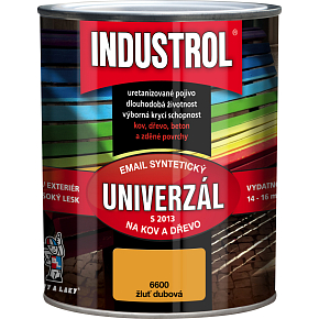 Industrol S2013 uniwersalny połysk, górny kolor do metalu i drewna, 6600 dębowa żółć, 600 ml