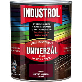 Industrol S2013 uniwersalny błyszczący kolor do metalu i drewna, 8850 ciemna czerwień wiśniowa, 750 ml