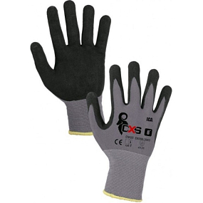 Ica rękawice robocze, zanurzone w nitrilu szaro-czarne, rozmiar 10, 1 para