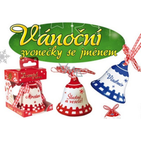 Nekupto Vánoční zvoneček se jménem Aneta červený