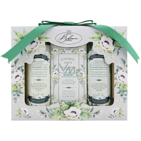 Bohemia Gifts Konopny żel pod prysznic 100 ml + mydło toaletowe 100 g + szampon do włosów 100 ml, zestaw kosmetyków