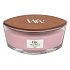 WoodWick Rose - Růže vonná svíčka s dřevěným širokým knotem a víčkem sklo loď 453 g