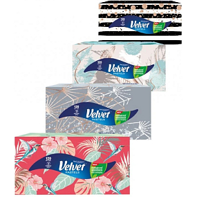 Velvet Pastels chusteczki higieniczne 3-warstwowe, pudełko 120 sztuk