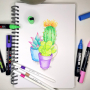 Posca Uniwersalny akrylowy pisak 0,9 - 1,3 mm Zielone jabłko PC-3M
