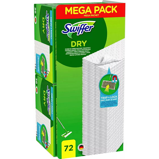 Swiffer Dry zapasowe ściereczki do podłogi 72 sztuk