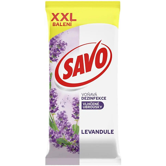 Savo Levandule univerzální dezinfekční čisticí ubrousky bez chloru 60 kusů