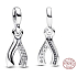 Charm Srebrna biżuteria 925 Kość szczęścia - Mini medalik, zawieszka na bransoletkę symbol
